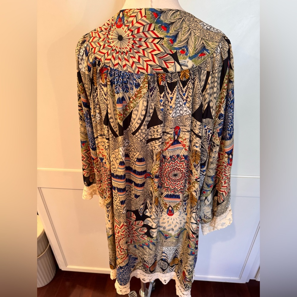 Multicolor Patterned Women's Kimono - image 3